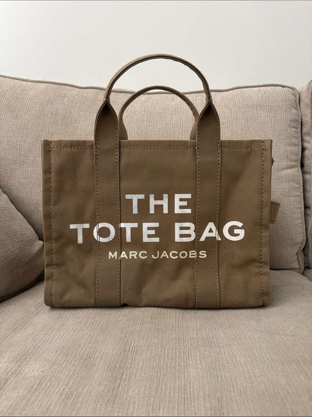 Marc Jacobs Brown Canvas 'The Tote Bag' Top-Handle Tote